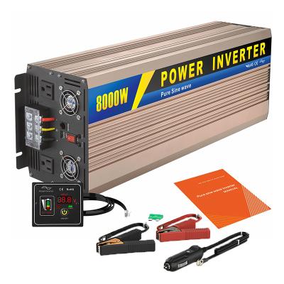 China Factory Price 8000W 8KW Professional Pure Sine Wave Power Inverter DC 12v AC 220/110v For Solar System Household 61x20x15cm (LxWxH) for sale