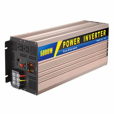 China 12v 24v 48v dc to ac 110v 220v power inverter panel 5000w pure sine wave inverter 51x20x15cm(LxWxH) for sale