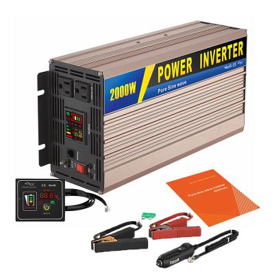 China 2000w Solar Inverter Pure Sine Wave Car Power Inverter 38.1X17X10.5cm(LXWXH) for sale