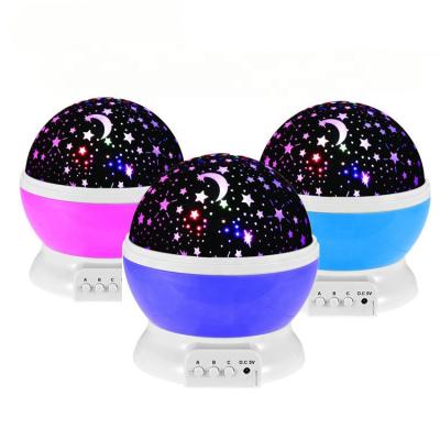 China Wholesales Modern Creative Night Light Projector Rootating Moon Star Led Projector Night Light For Kids for sale