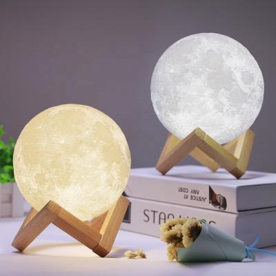 China Modern Hot Sales 3D Print Moon Lamp Starry Night Lights Creative Custom Design Led Light for sale