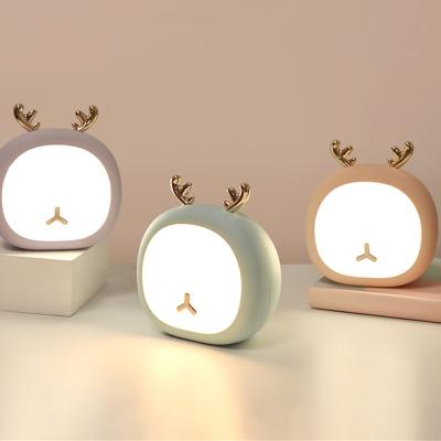 China Hot Selling Creative Cute Multifunctional Room Sleep Bedroom Deer Led Night Light For Children for sale