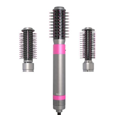 China Home Newly Launched 3 in 1 Interchangeable Brush Hair Straightener and Curler Set Brushes Head Custom Quick Dry Hair Dryer Brush for sale