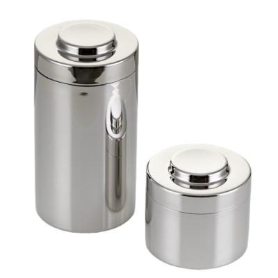 China Sustainable Stackable Jars Stainless Steel Storage Canister Coffee Canister With Lid for sale