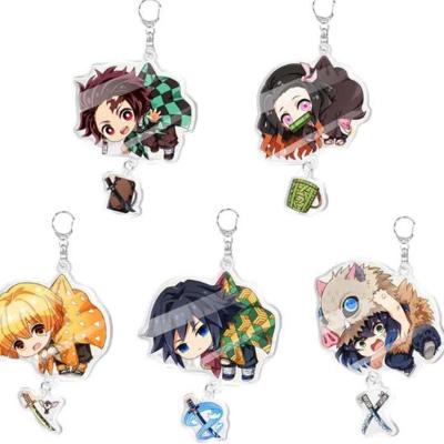 China Wholesale Rewards Anime Demon Slayer Kimetsu No Yaiba Acrylic Key Chain for sale