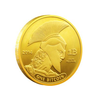 China Africa Gold Plated Titan Coin BTC Bitcoin Commemorative Collectible Coin for sale