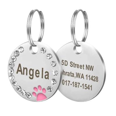 China Personalized Customized Engraved Address Name Tag Pet Puppy Cat ID Tag Dog Collar Accessories for sale