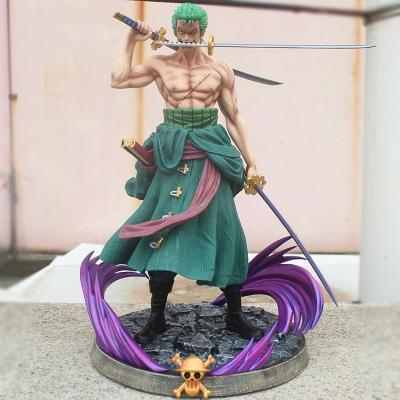 China One Piece Action Figure Toys Cartoon Toy 37cm Anime Action Figure Roronoa Zoro PVC Collectible Model for sale