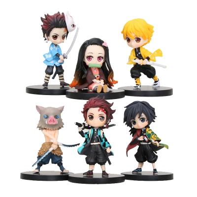 China Anime Demon Slayer Q Posket Kamado Tanjirou Kamado Nezuko Agatsuma Cartoon Toy Figure for sale