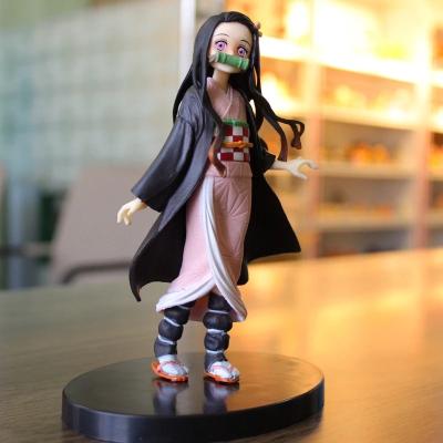 China Anime Cartoon Toy Demon Slayer PVC Action Numbers Tanjirou Nezuko Kimetsu No Yaiba Action Figure Model Toys for sale