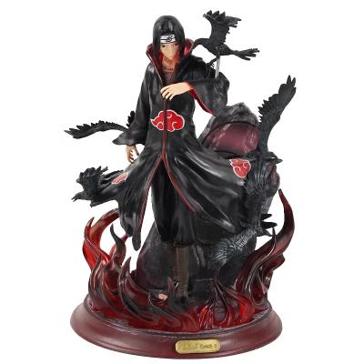 China Cartoon Toy Anime Figures Itachi Uchiha With Crows Akatsuki Costume Collectible Model Anime Toy for sale