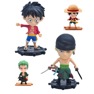 China Cartoon Toy Q Version Toys Comics Anime Action Figure Doll Model Luffy Zoro Sanji PVC 12CM PVC 12CM Collection Toy Birthday Gift for sale