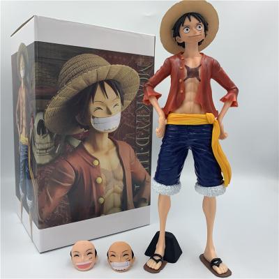 China One Piece Cartoon Toy 27cm Monkey D Luffy Figure Toy Anime Collectible Model Dolls for sale