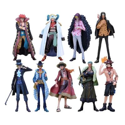 China Cartoon Toy One Piece 15th Edition Monkey D Luffy Ace Zoro Sanji Sabo Lucci Child PVC Action Number for sale