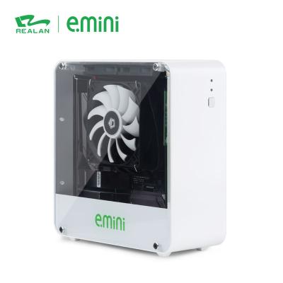 China With Fan With Mini ITX Fan Cabinet Transparent Acrylic Aluminum Chasis PC Computer Case 200*200*80 mm for sale