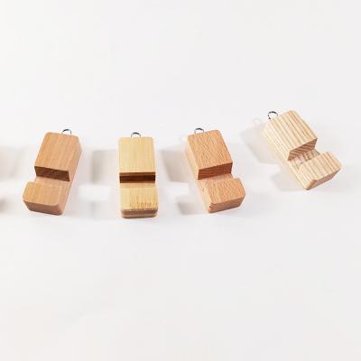 China Key Chain Carry Mini Phone Holder Bamboo Wooden Car Holder PORTABLE for sale