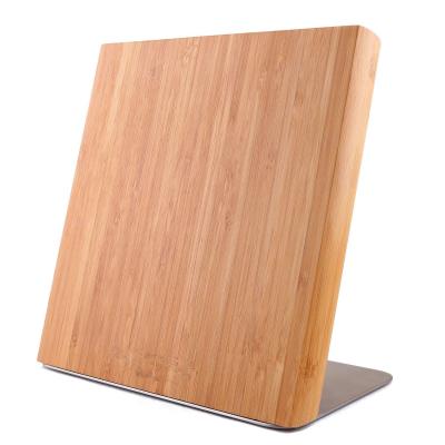 China Viable Natural Wooden Storage Knife Holder Bamboo Magnetic Block for sale