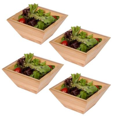 China Wholesale 100% Sustainable Natural Bamboo Eco-friendly Large Wooden Salad Bowl For Vegetables for sale