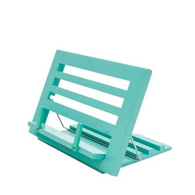 China Desk/Room Rest Reading Stands Tablet Holder Tray Page Paper Clips Portable Foldable Bamboo Cookbook Holder for sale