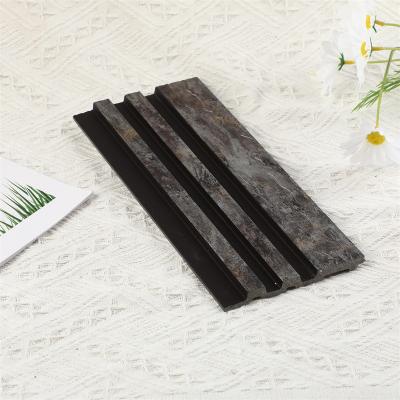 China Multi Function Slat Cladding Modern Marbling Decorative Artificial Fluted Wall Panel for sale