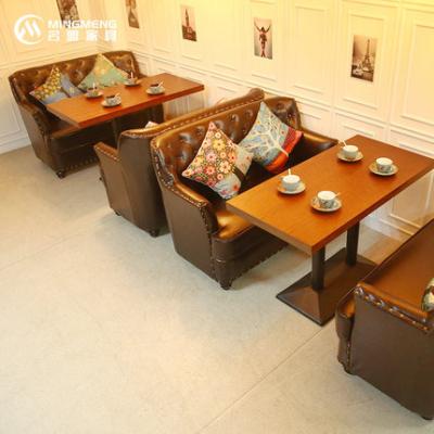 China Modern Wholesale Coffee Tables And Chairs Furniture Cafe Sofa Set Restaurant Furniture Booth Sofa for sale