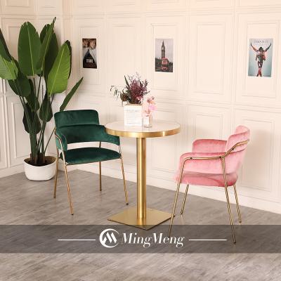 China Modern Metal Velvet Restaurant Booth Seating Sofa Bench With Table Sets For Booth Restaurant Upholstered Chairs for sale