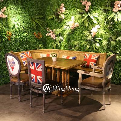 China Industrial Bar Furniture Coffee Tables And Chairs Wood Tables For Cafe Sofa Restaurant Restaurant Furniture Music Restaurant Tables Set for sale