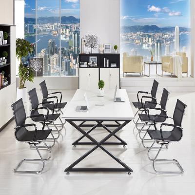 China Simple And Modern Design Office Furniture Conference Table Office Meeting Room Table Extendable Wooden Desk With Chair for sale