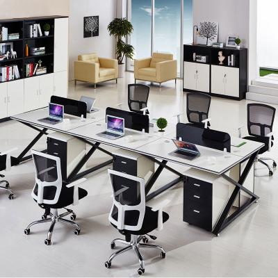 China Hot Selling Discount Rectangle Office Table Convertible Classic Furniture Modern Office Workstation Furniture Morden for sale