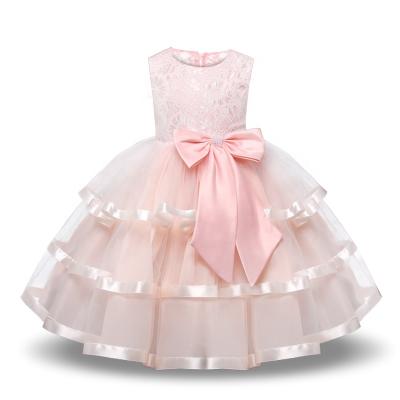 China New Breathable Fashion Little Girl Pattern Top 100 Ruffles Dress Princess Floral Sleeveless Girl One-Piece Dress for sale