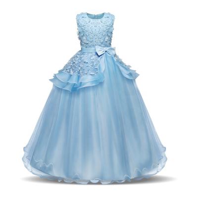 China Pabasana Sleeveless Tulle Layered Flower Girl Dress Princess Western Toddler Dress With High Quality for sale