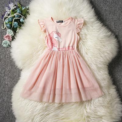 China New Breathable Dress Wholesale Kids Summer Unicorn Girl Dress In 2019 for sale