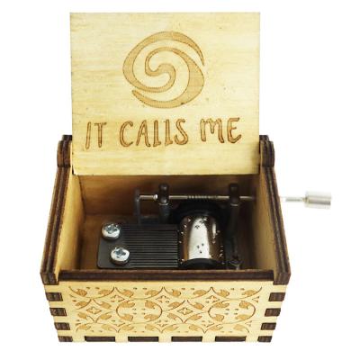 China Wooden IT CALLS ME Oriented Wooden Crank Operated Music Boxes for sale