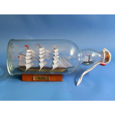 China Ship From Europe In A Bottle HMS Victory, Glass Bottle Ship, Souvenir Gifts for sale