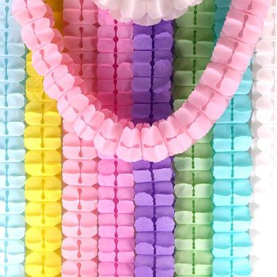 China 3m Tissue Paper Sheet Shaped Honeycomb Garland For Birthday Wedding Party Decorations for sale