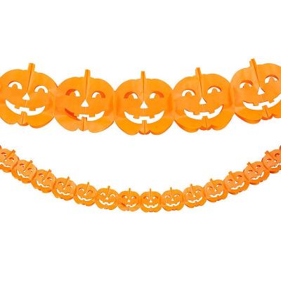 China Tissue Paper Pumpkin Halloween Honeycomb Paper Garland for sale