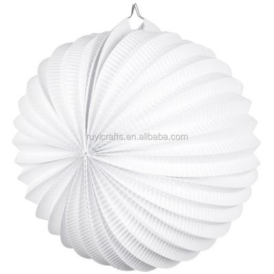 China Wholesale Ideas Decor Europe China White Wedding Accordion Paper Lantern 15CM 20CM 25CM 30CM 35CM for sale