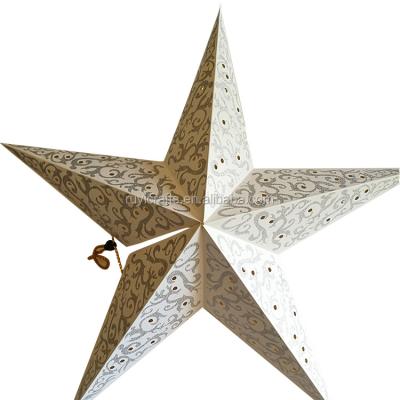 China Traditional Christmas Paper Star Lantern Christmas 3D Star Hanging Ornament 30CM 45CM 60CM 75CM 90CM 100CM 120CM for sale