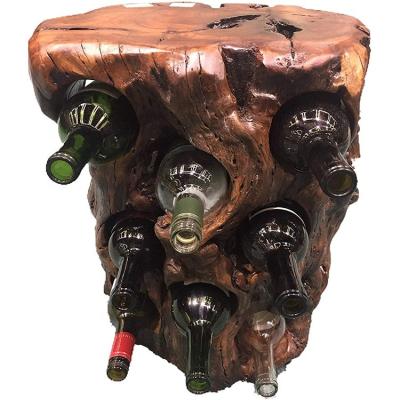 China Unique Solid Wood Wine Rack Wine Holder Natural Wood Rack for sale