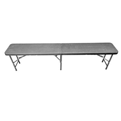 China 6ft Easy Carry White Portable Outdoor Rectangular Plastic Fold In Half Table Bench For Indoor Outdoor Picnic for sale