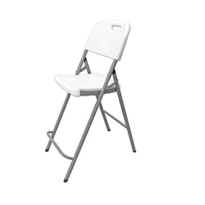 China Outdoor Folding Bar Plastic High Chair /White Easy Carrying Plastic Folding Chairs For Outdoor for sale