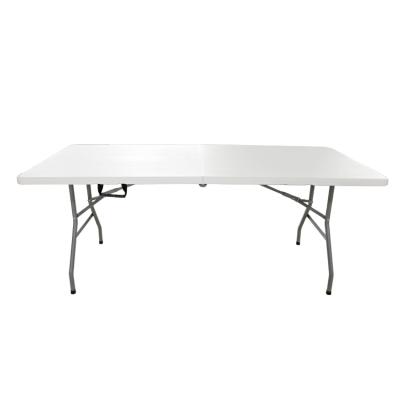 China Modern Cheap 6FT Fold In Half HDPE Plastic Folding Table For Outdoor for sale