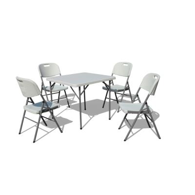 China Modern Best Selling Small Square Garden Modern White Outdoor Square Table 86cm Plastic Folding Table for sale