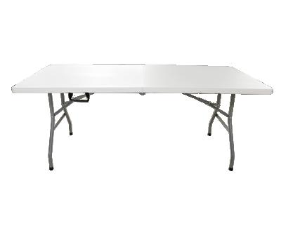 China Modern Popular Plastic Table Modern Indoor Rectangular White Outdoor Plastic Table HDPE 6ft Portable Plastic Folding Table for sale