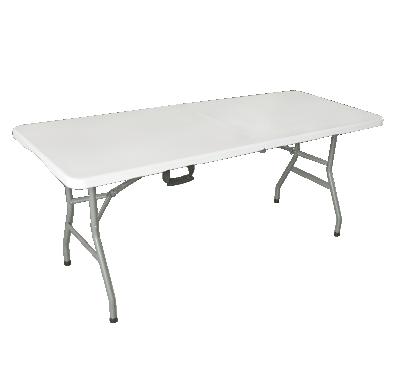 China Custom Modern Heavy Duty Plastic Rectangular 4FT/5FT/6FT Fold In Half Table for sale