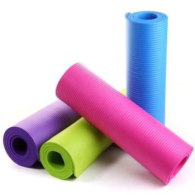 China FOAM Large 10mm NBR (Nitrile Butadiene Rubber) NBR Yoga Mat Gym Products Customized Color /Design From Factory for sale