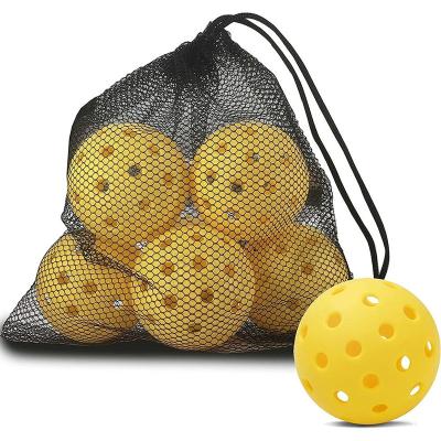 China Wholesale Multicolor USAPA Approved 40 Holes 74mm Holes PE High-Bounce Pickleball Pickleball Ball Sports Items for sale