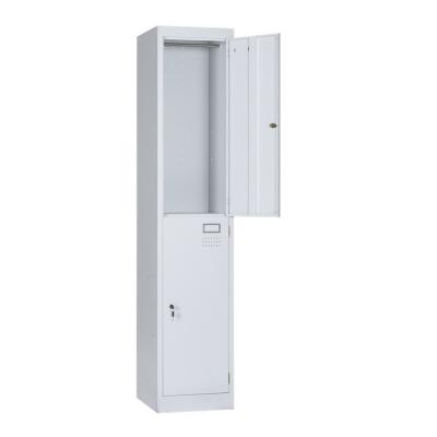 China School Office Hospital Tier 2 Compartment Metal Workders Steel Lockers for sale