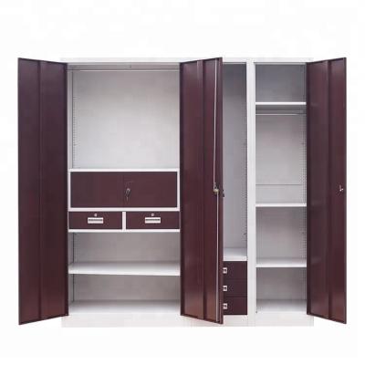 China (Other) Modern Design Bedroom Furniture Metal Adjustable Wardrobe Storage Cabinet for sale