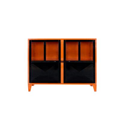 China (Height)Adjustable Metal One Door Display Cabinet Home Used Steel Cabinet Showcase For Home for sale